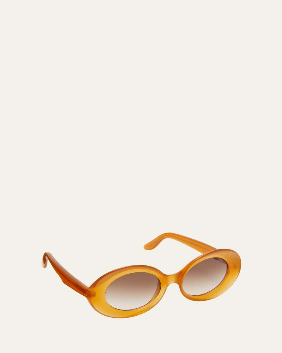 Gradient Oval Acetate Sunglasses